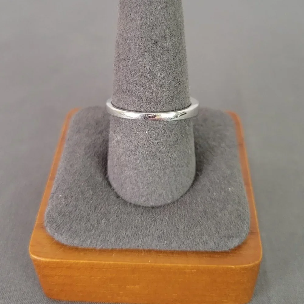 Sparkling Silver 4ct Princess Cut w/ Round Side Stones CZ Engagement Ring, Sz 9 - Picture 8 of 14